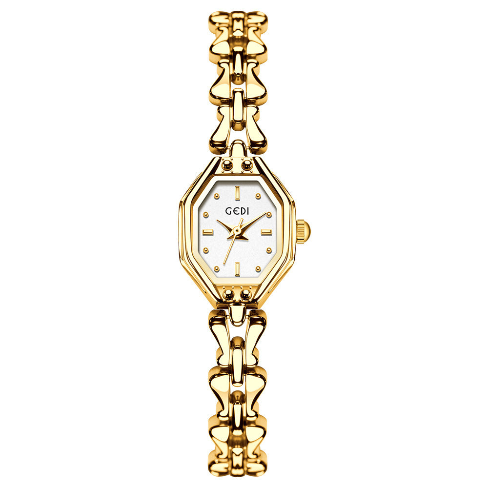 Elegant Barrel-Shaped Quartz Watch