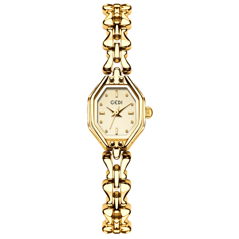 Elegant Barrel-Shaped Quartz Watch