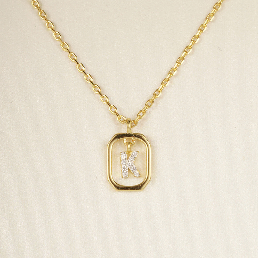 Sterling Silver Initial Letter Necklace