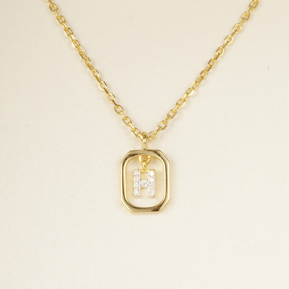 Sterling Silver Initial Letter Necklace