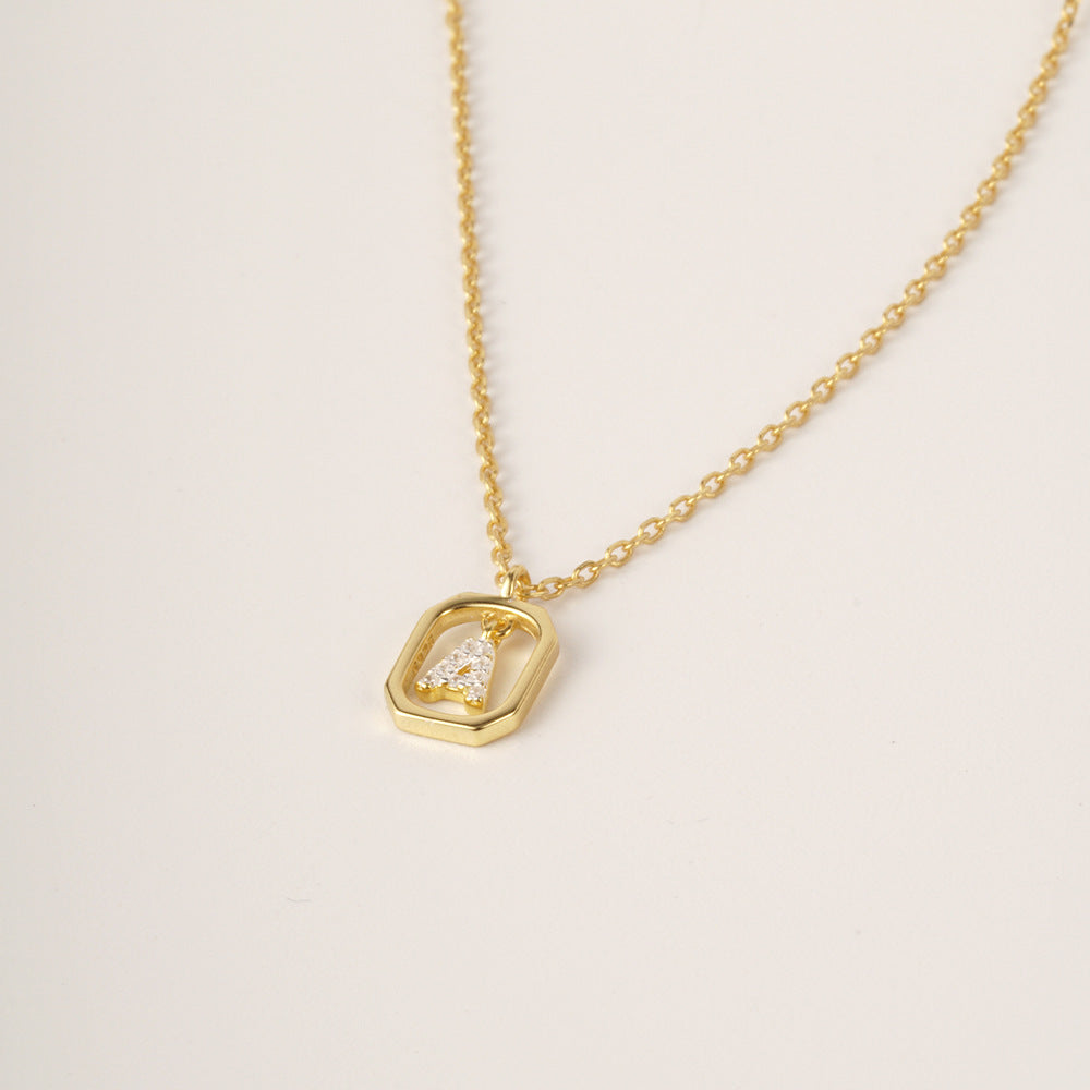 Sterling Silver Initial Letter Necklace