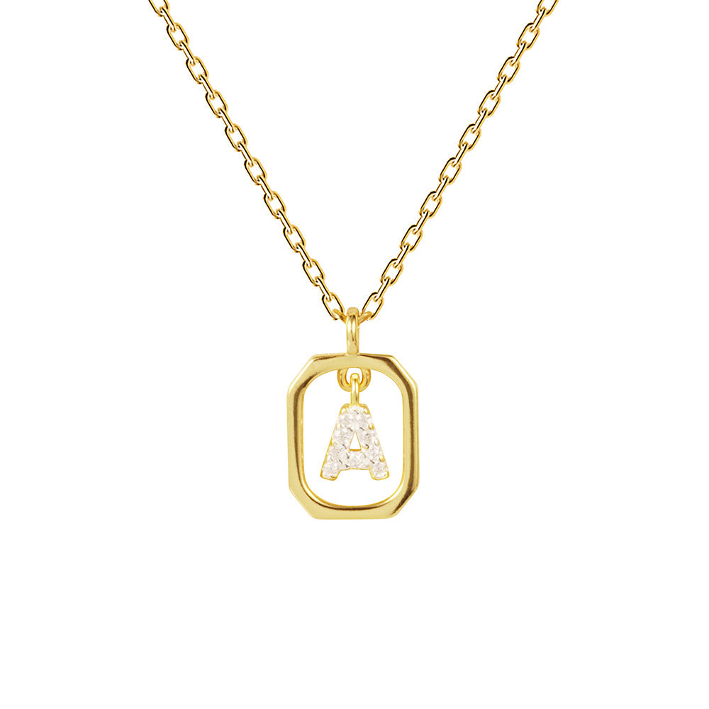 Sterling Silver Initial Letter Necklace