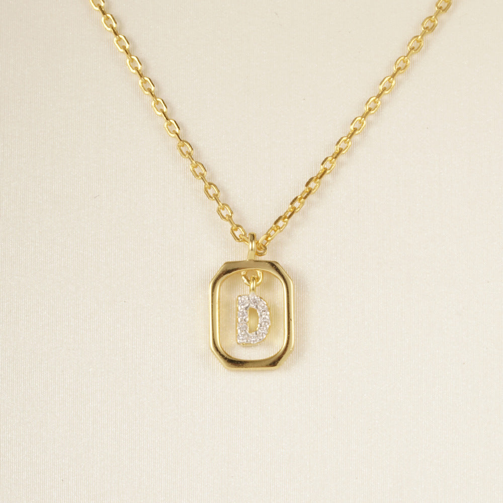 Sterling Silver Initial Letter Necklace