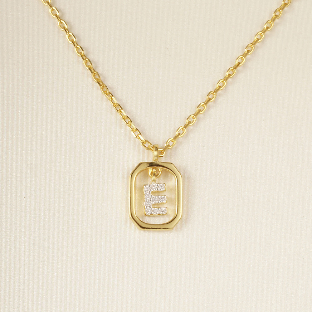 Sterling Silver Initial Letter Necklace