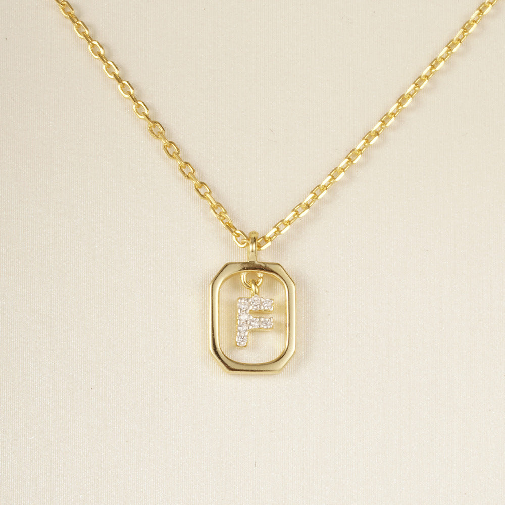 Sterling Silver Initial Letter Necklace