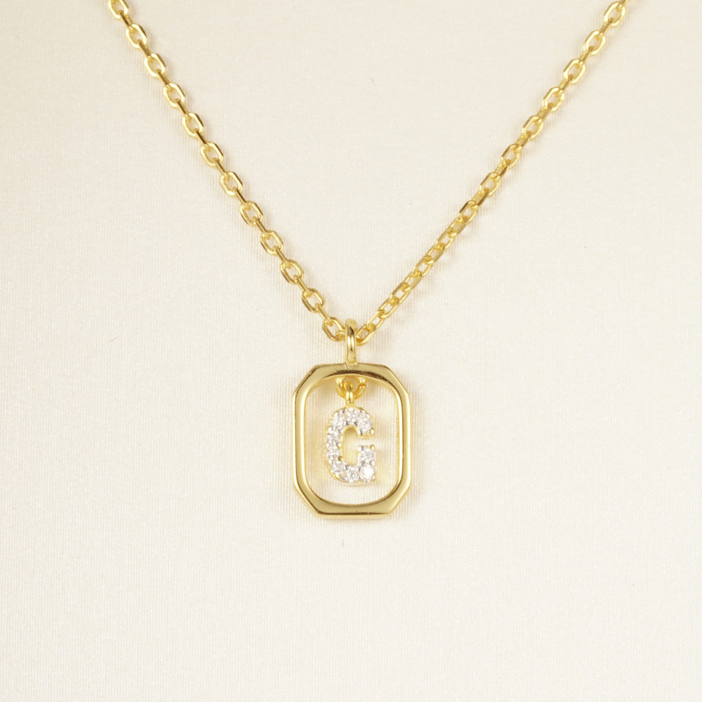 Sterling Silver Initial Letter Necklace