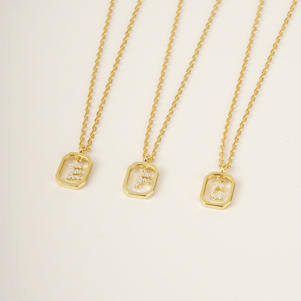 Sterling Silver Initial Letter Necklace