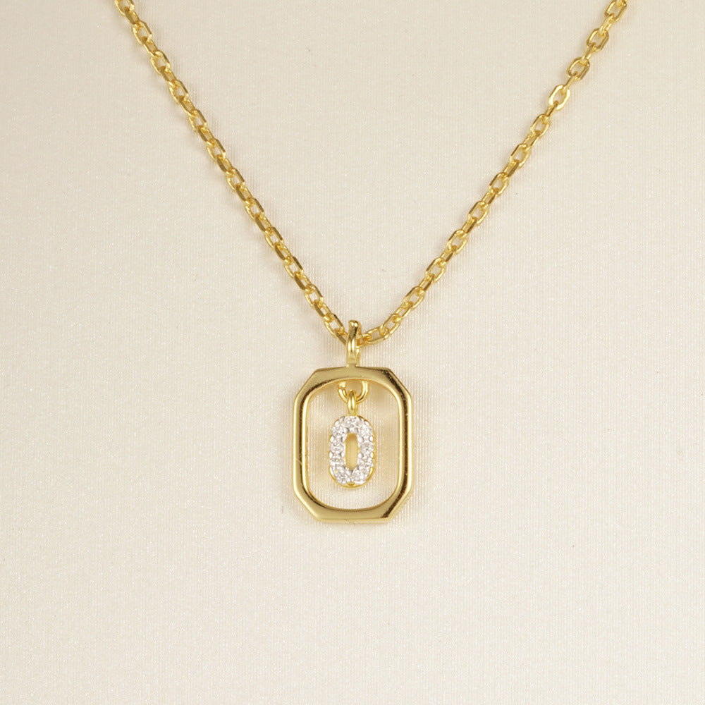 Sterling Silver Initial Letter Necklace