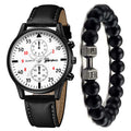 Men’s Fashion Quartz Watch & Bracelet Set