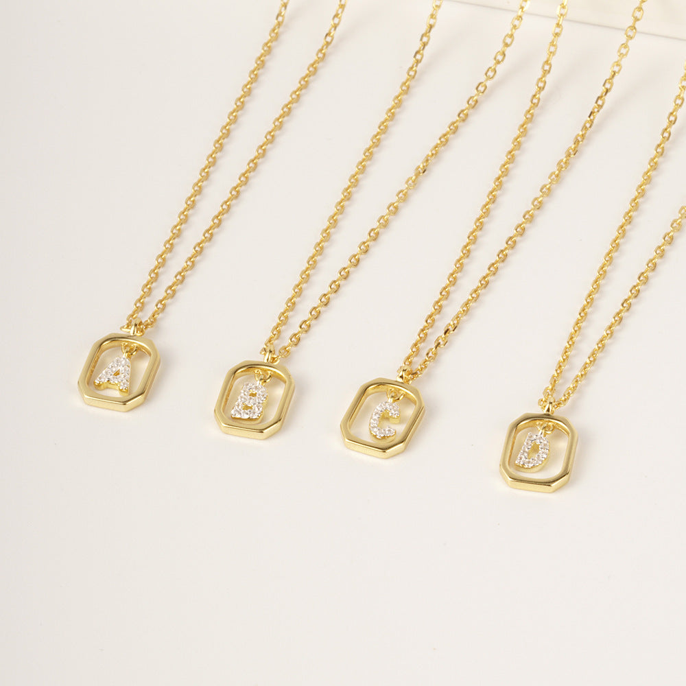 Sterling Silver Initial Letter Necklace