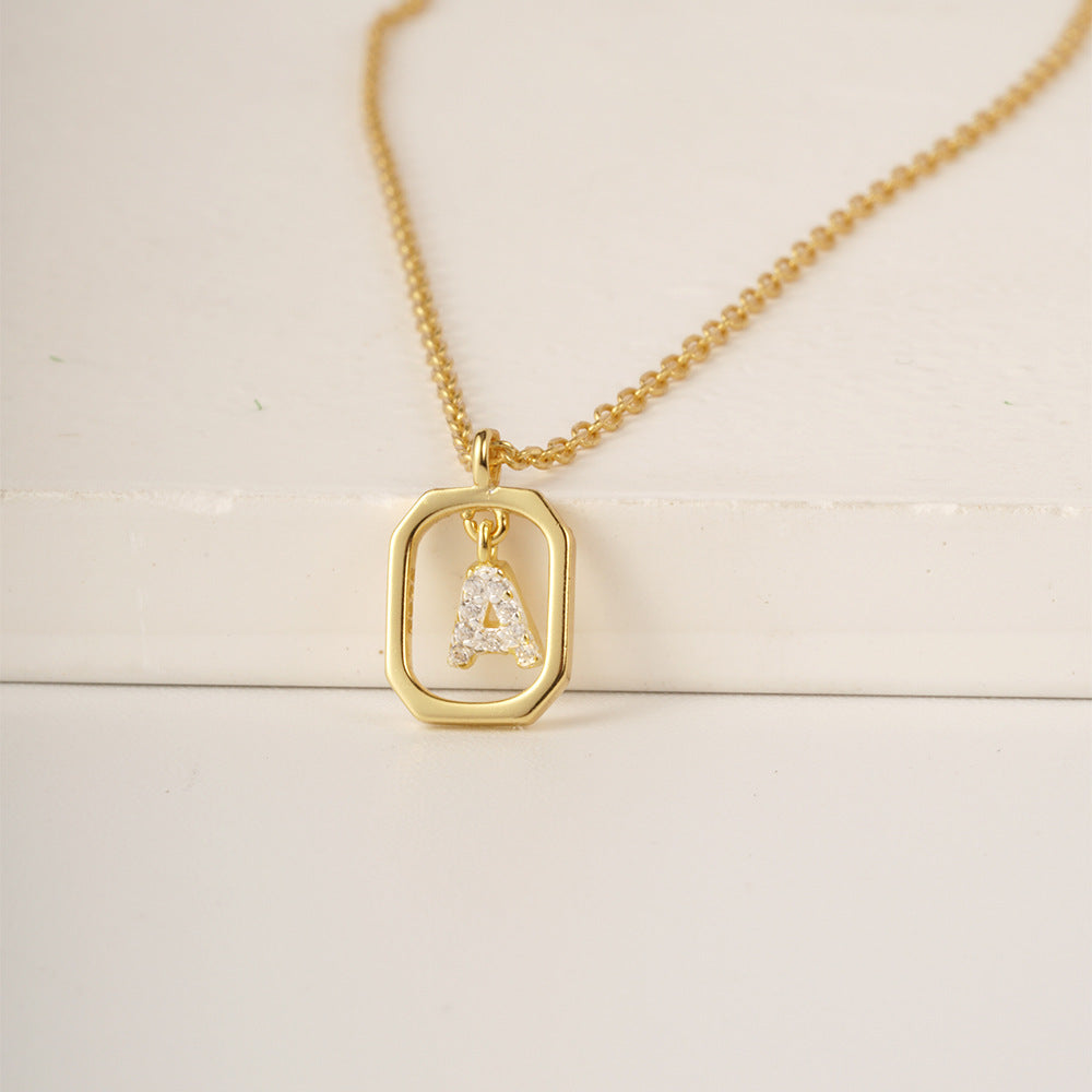 Sterling Silver Initial Letter Necklace